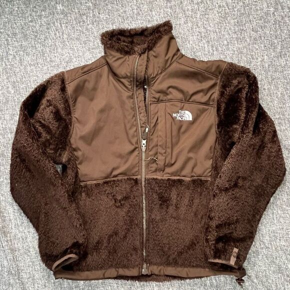 The North Face Jacket Women size Small Brown Outdoors Hiking Fleece - Picture 1 of 5